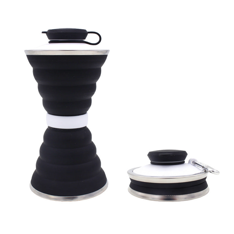 Foldable Silicone Travel Water Bottle – 500ML BPA-Free Collapsible Cup