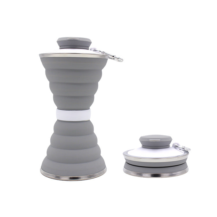 Foldable Silicone Travel Water Bottle – 500ML BPA-Free Collapsible Cup