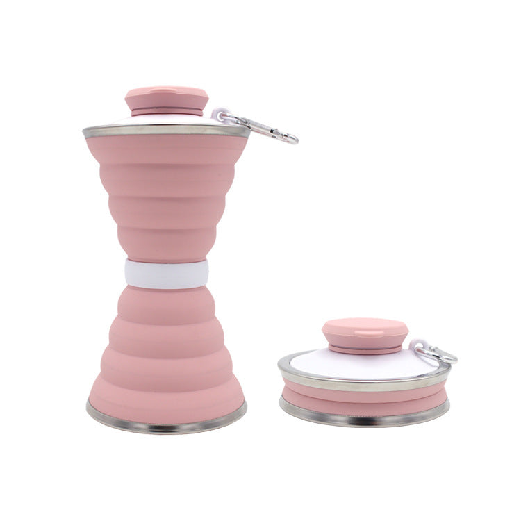 Foldable Silicone Travel Water Bottle – 500ML BPA-Free Collapsible Cup
