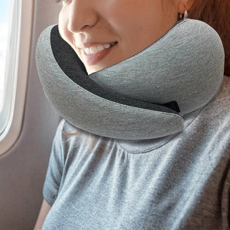 Travel Neck Pillow – Memory Foam U-Shape Support for Flights & Long Journeys