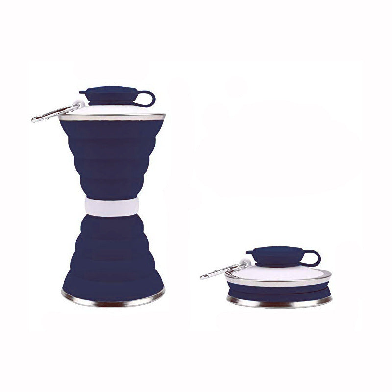 Foldable Silicone Travel Water Bottle – 500ML BPA-Free Collapsible Cup