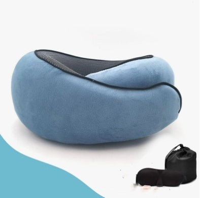 Travel Neck Pillow – Memory Foam U-Shape Support for Flights & Long Journeys