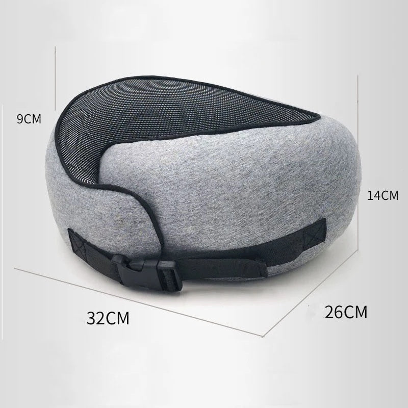 Travel Neck Pillow – Memory Foam U-Shape Support for Flights & Long Journeys