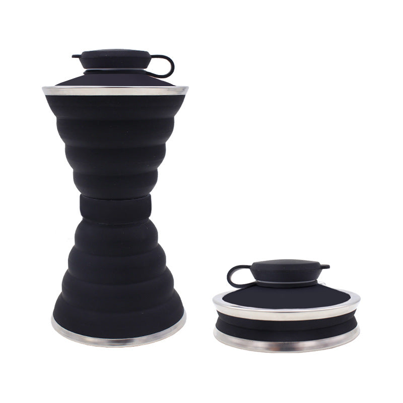 Foldable Silicone Travel Water Bottle – 500ML BPA-Free Collapsible Cup