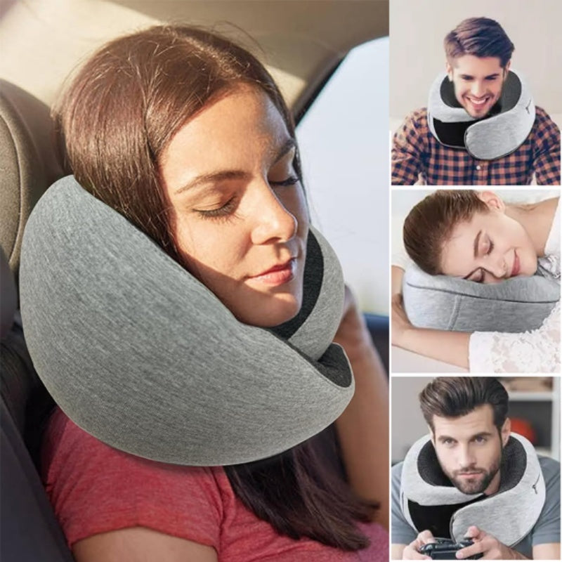 Travel Neck Pillow – Memory Foam U-Shape Support for Flights & Long Journeys