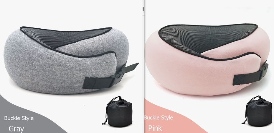 Travel Neck Pillow – Memory Foam U-Shape Support for Flights & Long Journeys