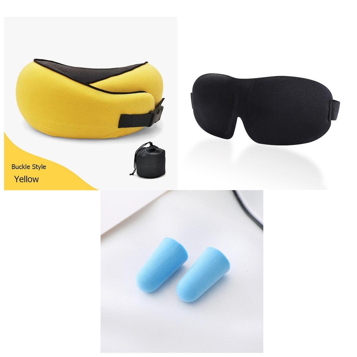 Travel Neck Pillow – Memory Foam U-Shape Support for Flights & Long Journeys