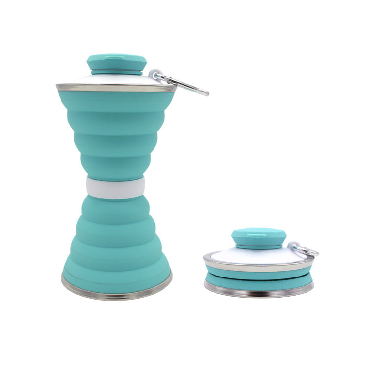 Foldable Silicone Travel Water Bottle – 500ML BPA-Free Collapsible Cup
